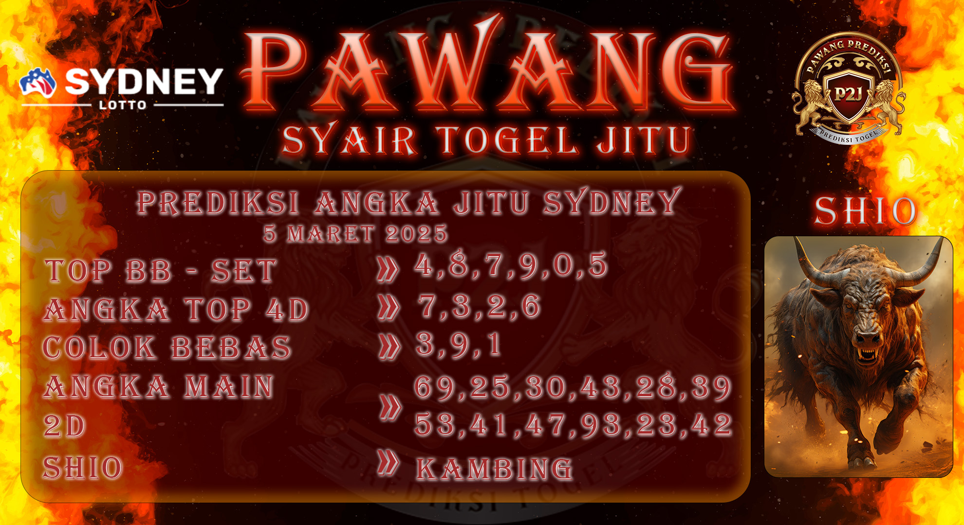 Syair-Sydney-Pawang-Prediksi-Jitu-Rabu-05-Maret-2025