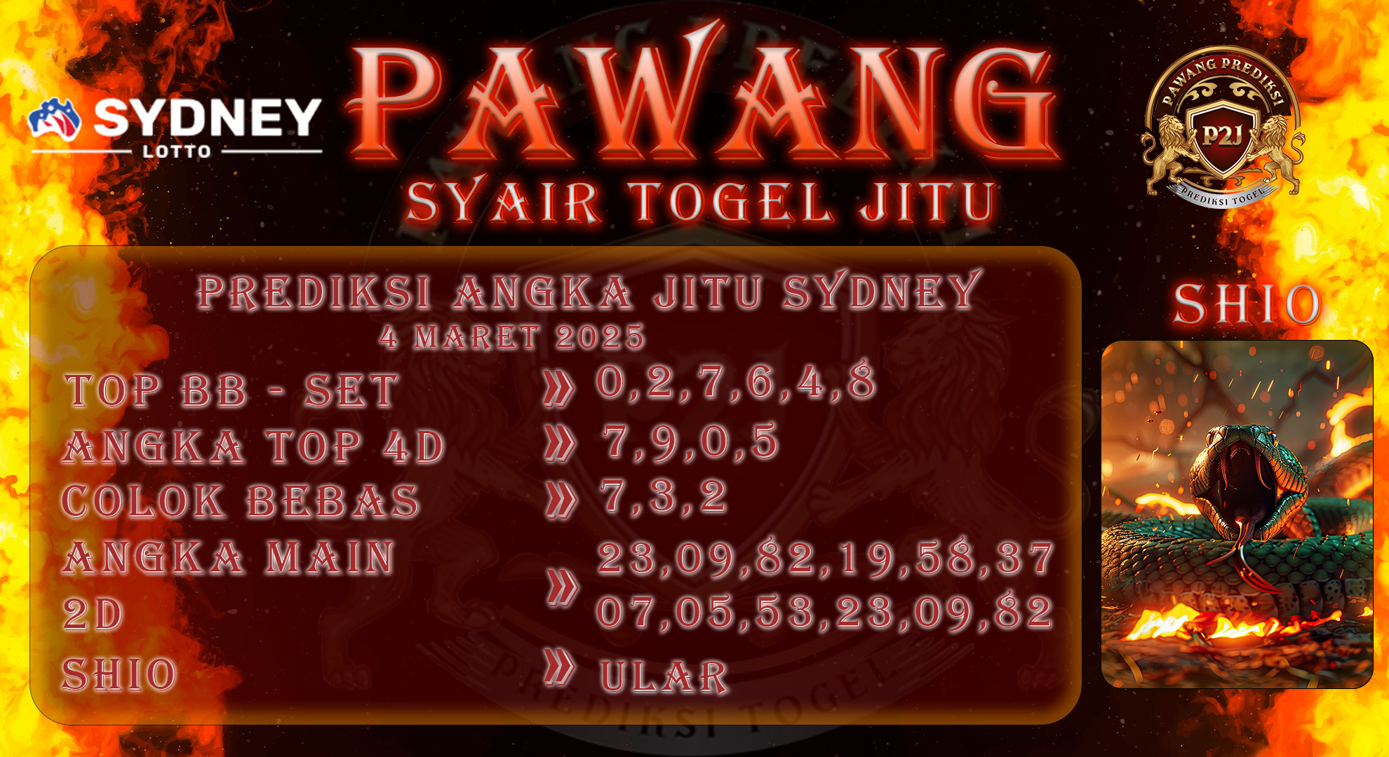 Syair-Sydney-Pawang-Prediksi-Jitu-Selasa-04-Maret-2025